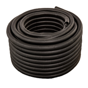 Hydromaxx 1/2"x100Ft Flexible Corrugated Black LDPE Split Tubing Wire Loom BLDPES0012100